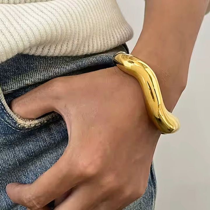 Devlin Retro Wave Cuff Bracelet