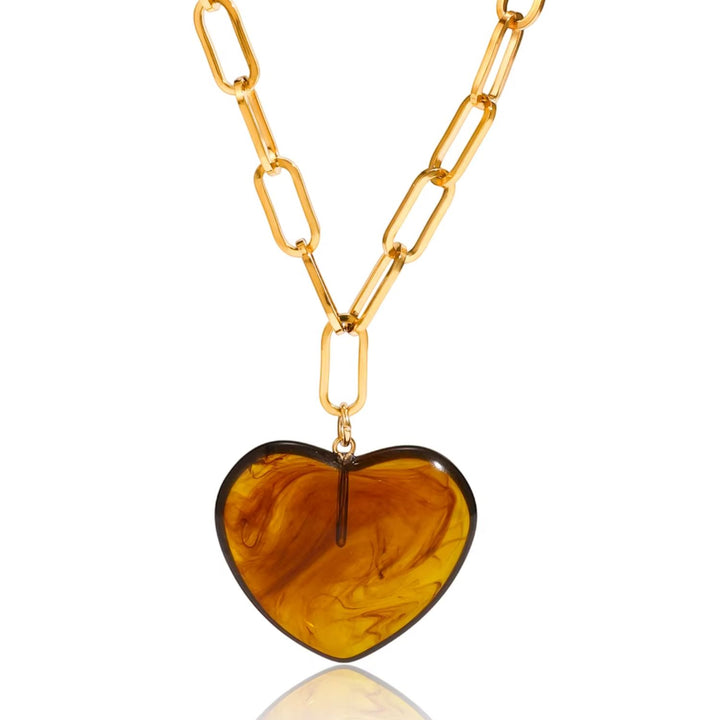 Livy Paper Clip Heart Necklace