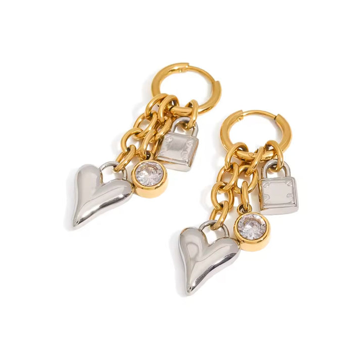 Love Heart Lock Earrings