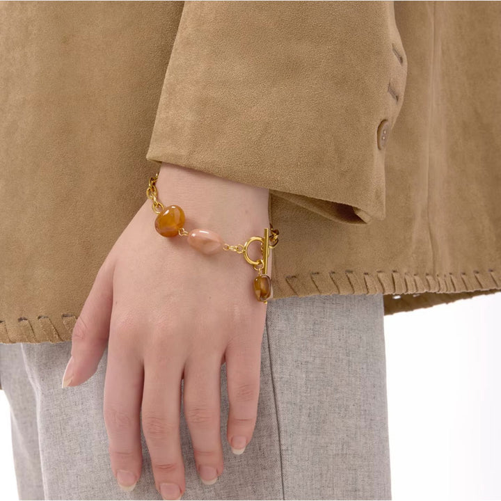 Resin Stone Chain Bracelet