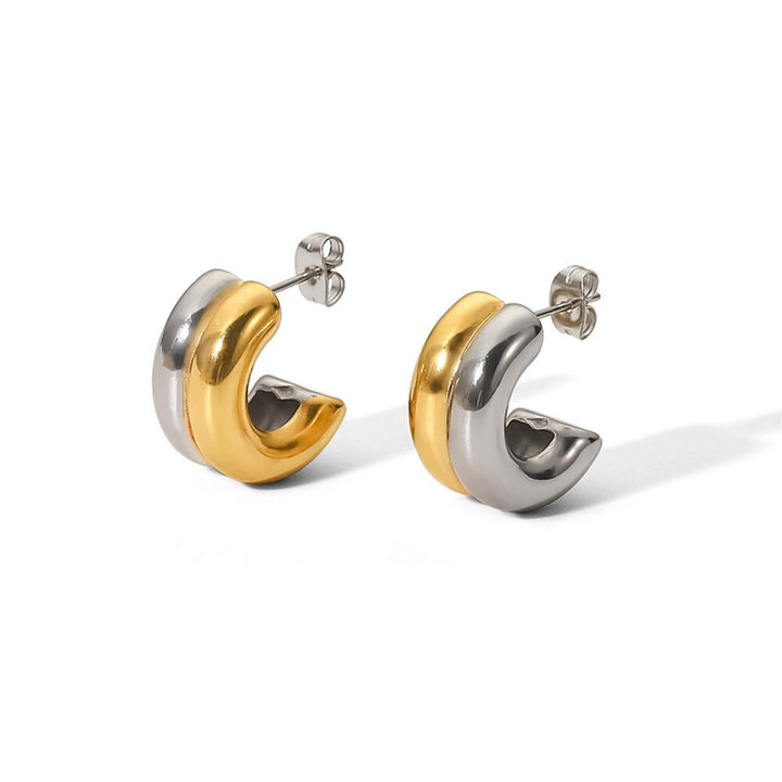 Santos Double Layered Huggie Earrings