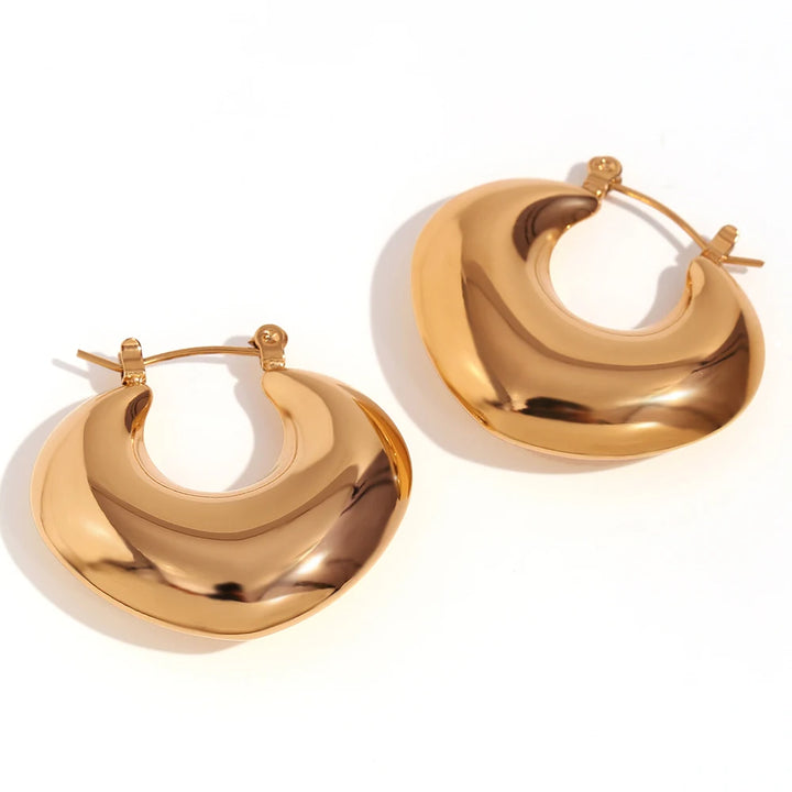 Hollow Heart Hoop Earrings
