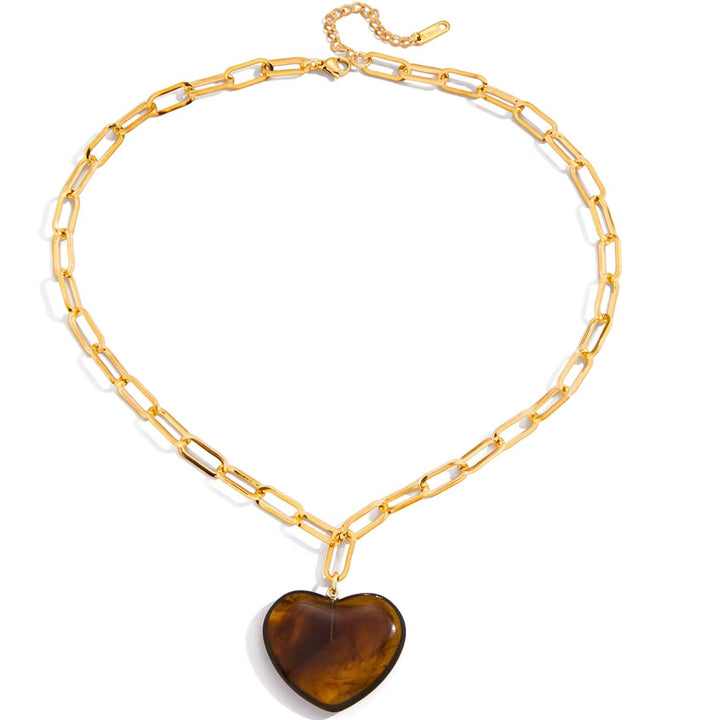Livy Paper Clip Heart Necklace