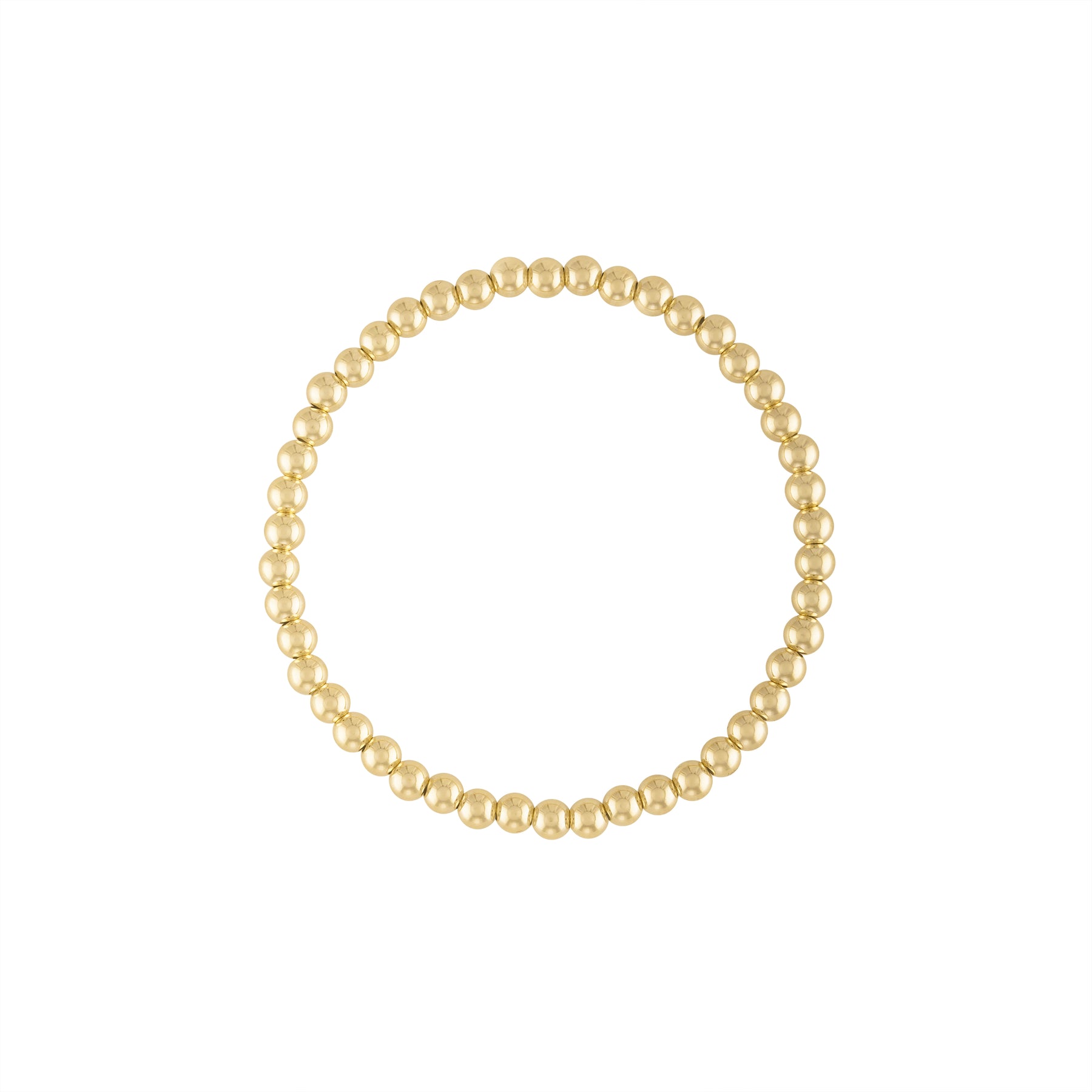 Wholesale 4mm Smooth Bead Stretchy Bracelets 14kt Gold Filled