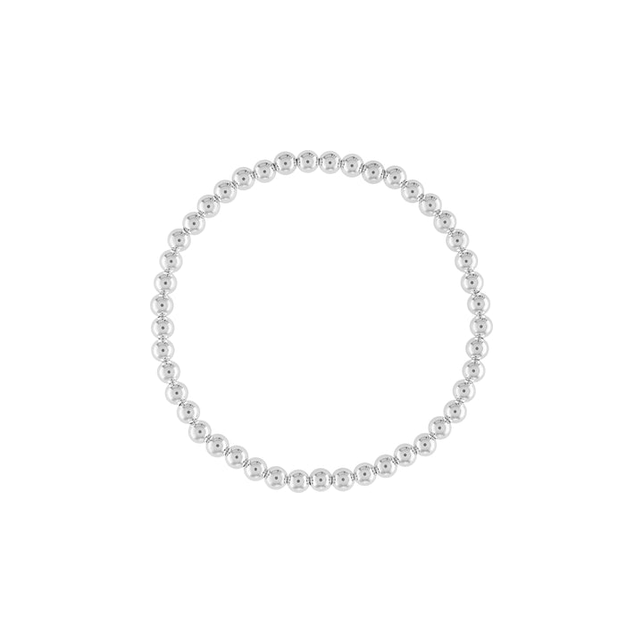 Olivia Le 4mm sterling silver bubble beaded stretch bracelet