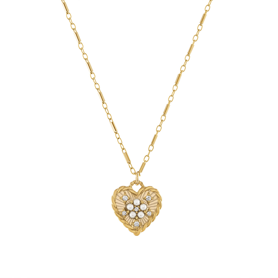 Bella Heart Pearl Necklace