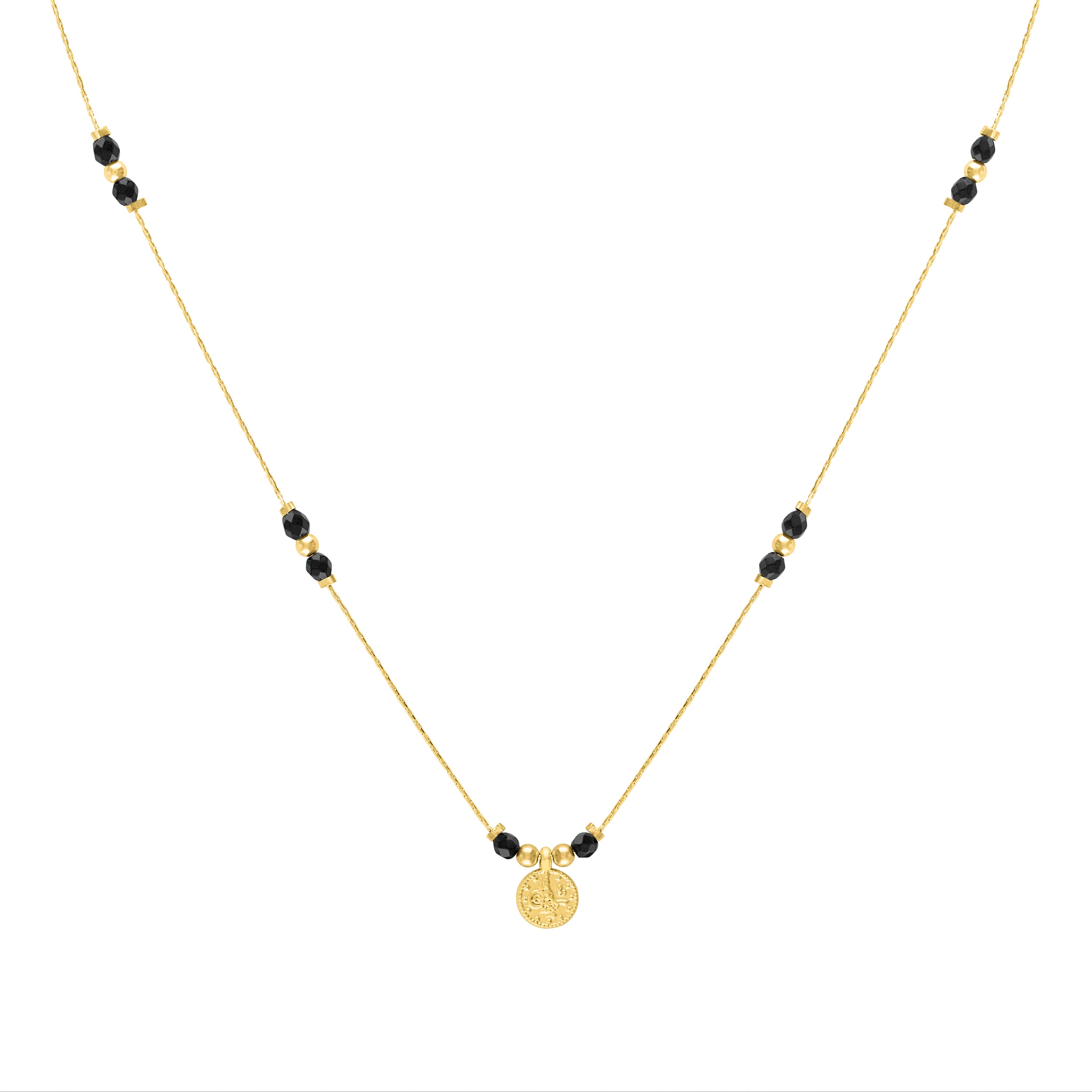 vintage black and gold tone beaded necklace and bracelet set | eBay