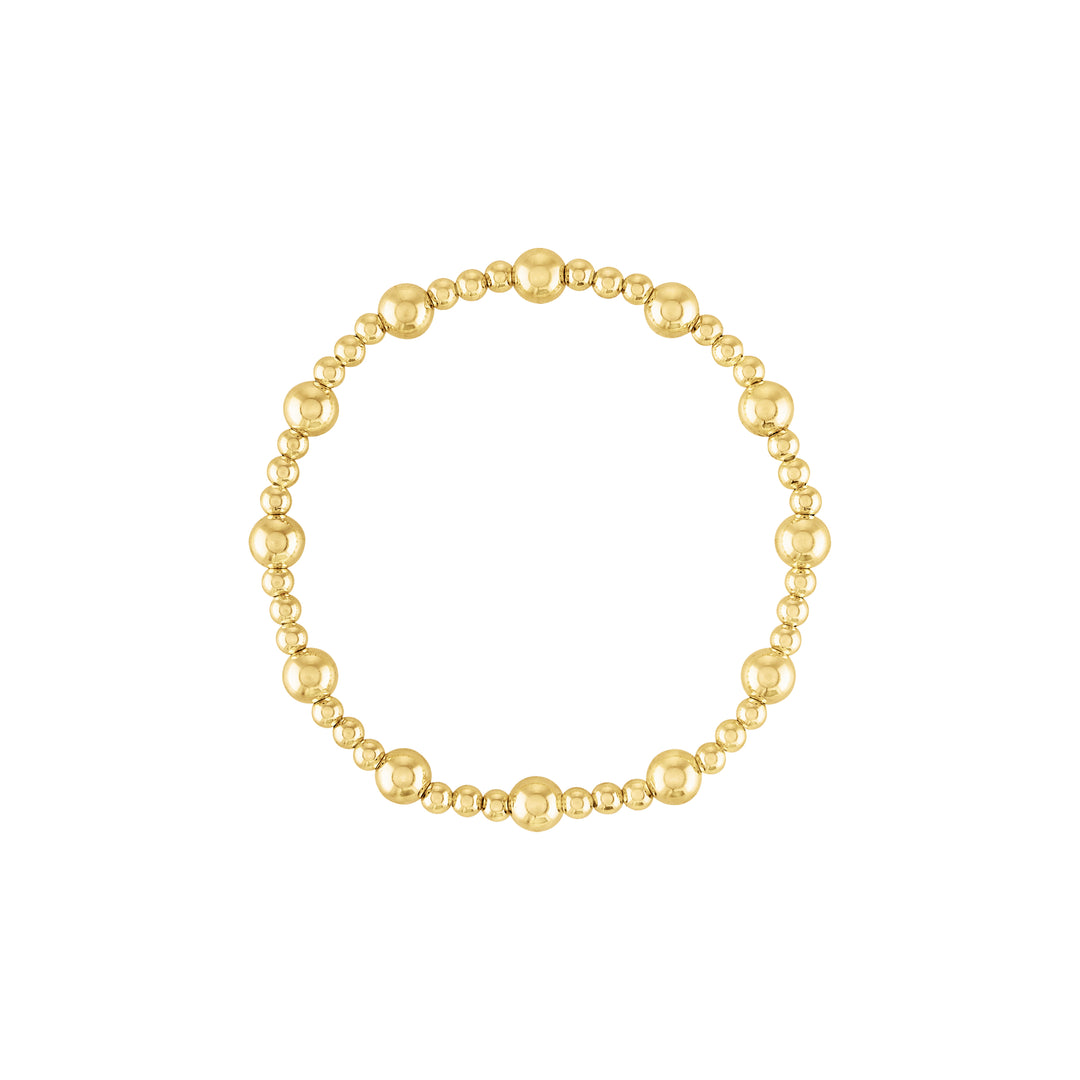Olivia Le 14k gold filled multi bead stretch bead patterned bracelet . available in adults and kids sizes. mommy andme