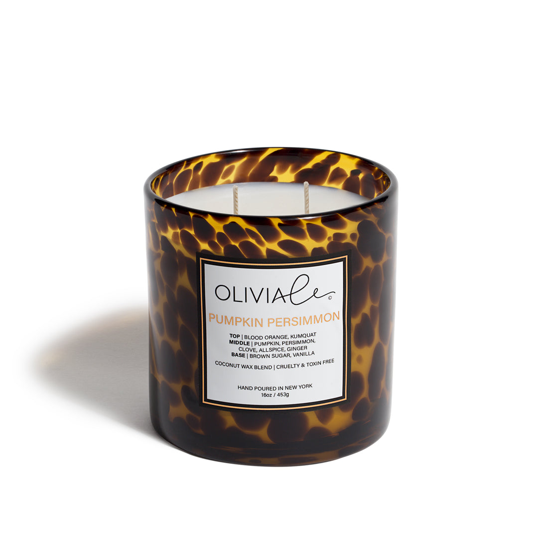 Olivia Le Pumpkin Persimmon Tortoise candle 