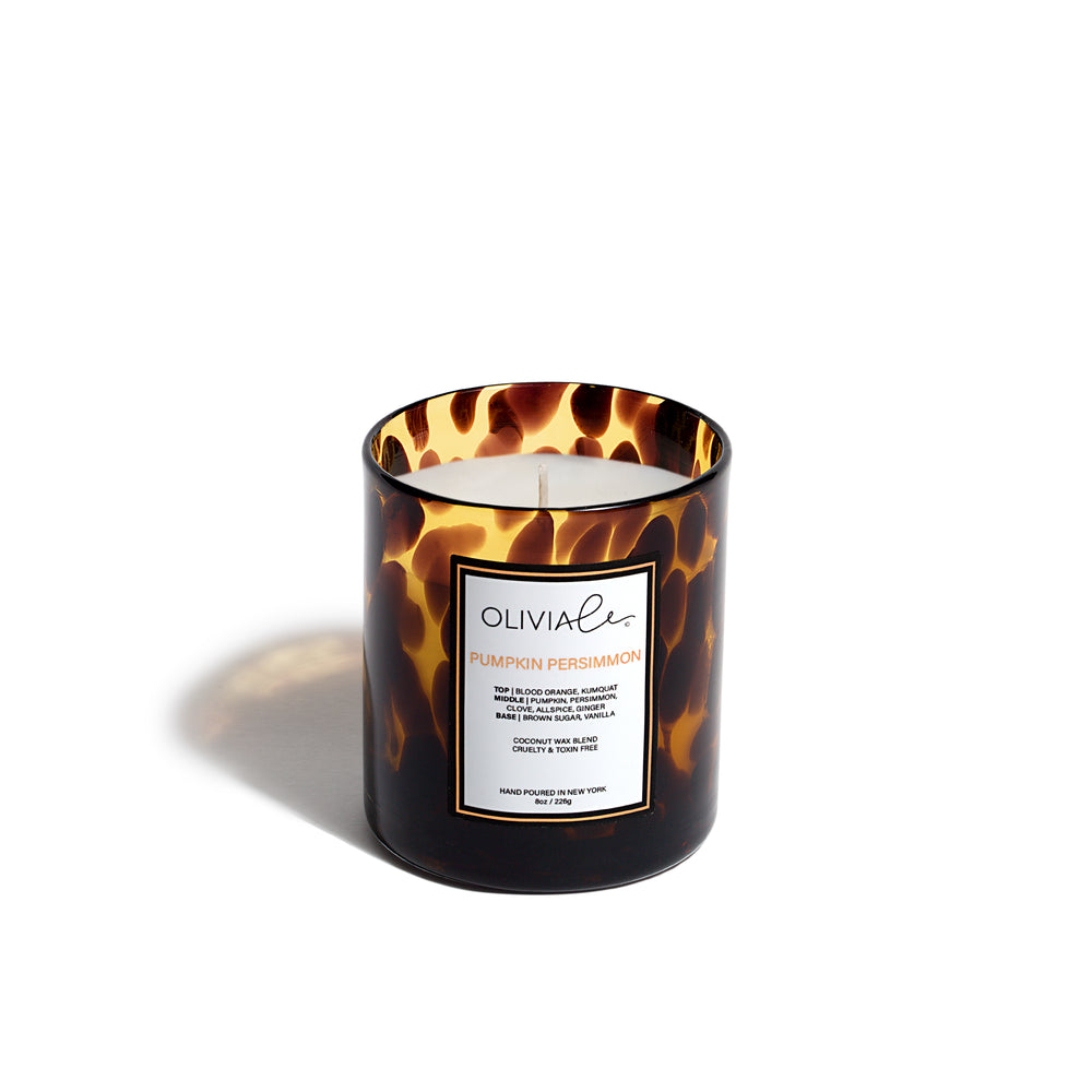 Olivia Le Pumpkin Persimmon Tortoise candle 