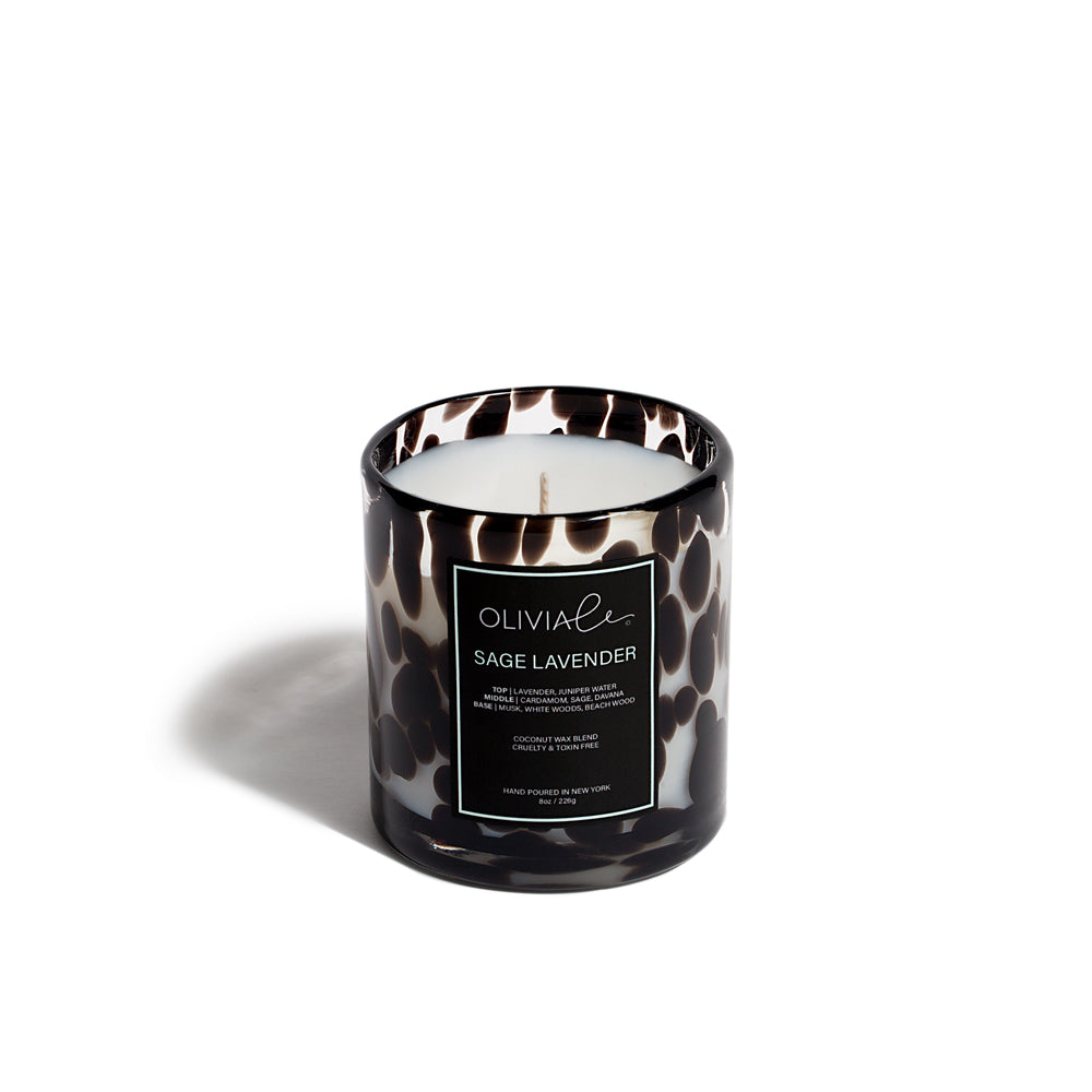 Olivia Le Sage Lavender Leopard candle