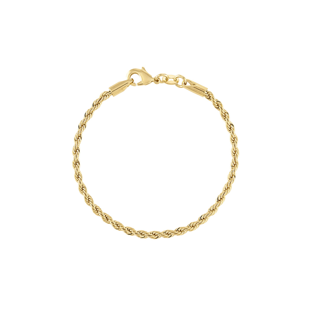 Olivia le gold venice rope filled bracelet with lobster clasp