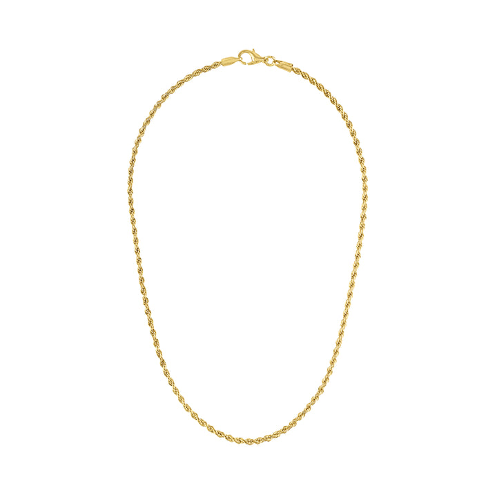 white background product image of 18k gold filled twisted rope venice necklace