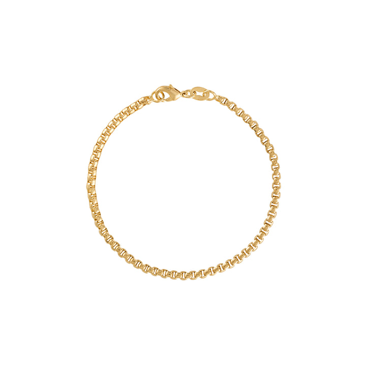 Olivia le devon chain bracelet shown with a venetian box link bracelet