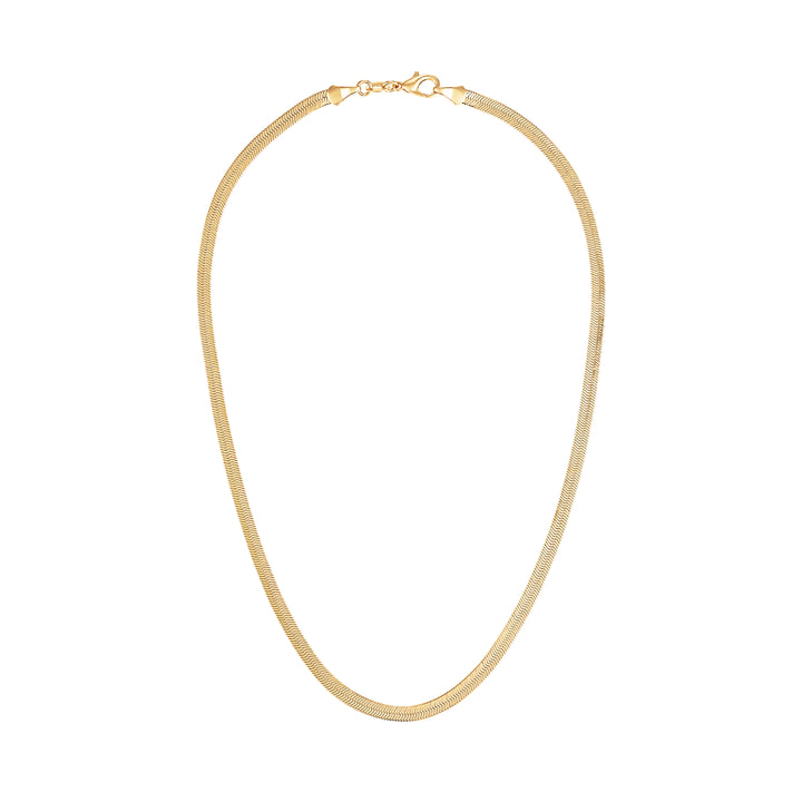 olivia le sahira 2.0 gold herringbone necklace