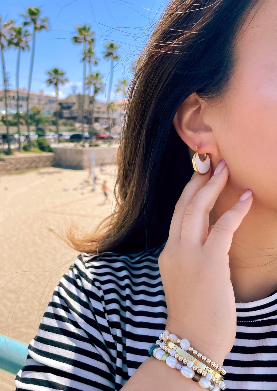 Tessa Disc Hoop Earrings